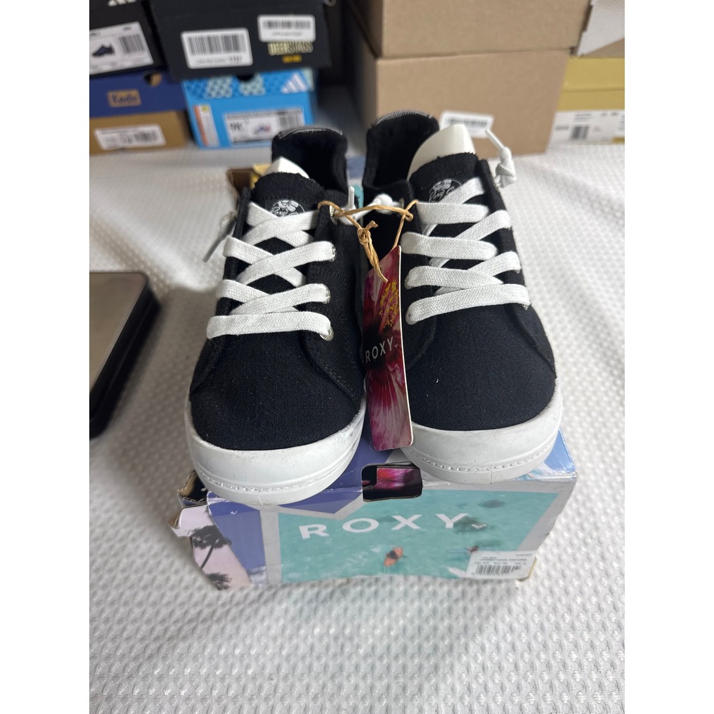 Roxy Sneakers Women 8.5 Bayshore Oxford Black NIB